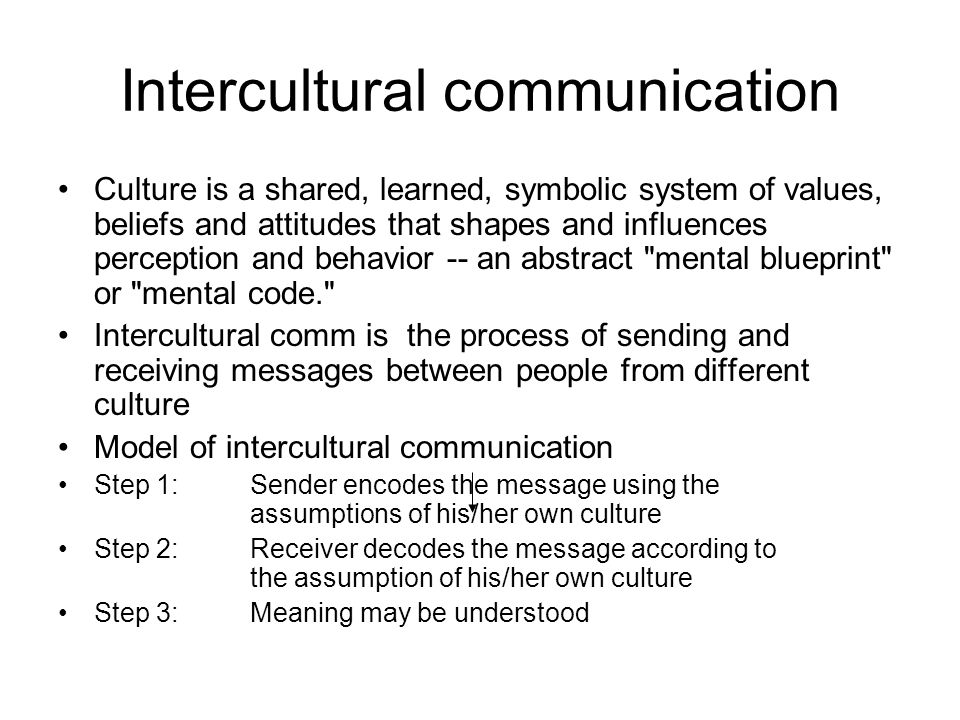 The major influence of culture in communication